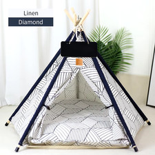 Pet Teepee Tent for Cats and Dogs Portable Removable Washable Dog House Indoor P