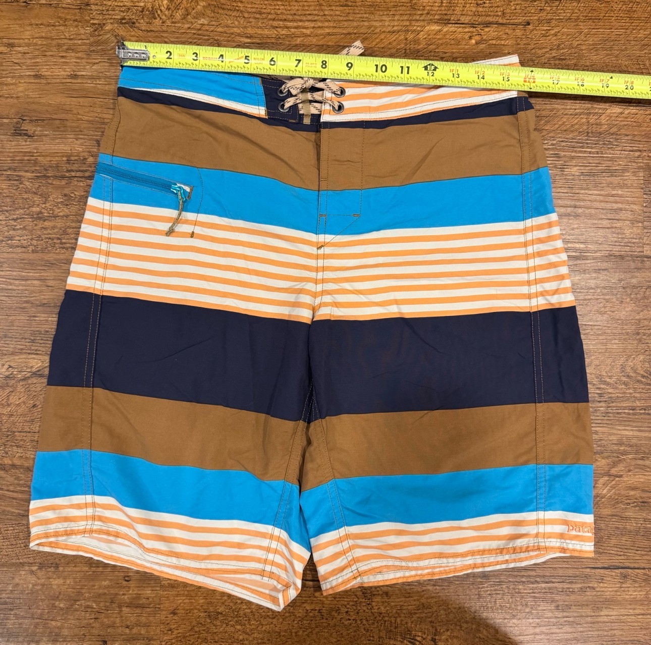 Patagonia Multicolor Striped Wavefarer Board Shorts Swim Trunk Bermuda Men 30x10 thumbnail 6