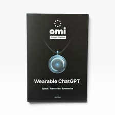 Omi AI Wearable Transcription Hardware Silver ChatGPT New Sealed