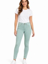 Made in USA Just Black Denim Mint Green Skinny Jeans Women’s 29 Stretch