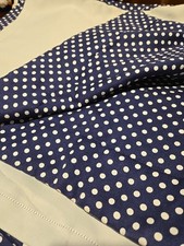 Pottery Barn Kids Curtains Drapes 2 Panels Navy Polka Dot Cotton Blackout 44x84