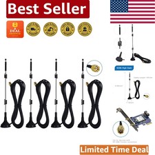 Long Range 4-Pack WiFi Antennas - 9dBi Dual Band for Routers Cameras