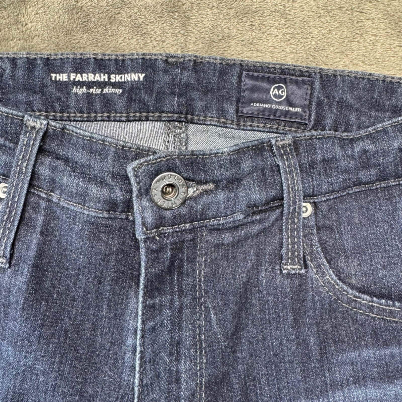 AG Adriano Goldschmied Farrah High Rise Skinny Jeans Dark Wash Women's 27R thumbnail 3