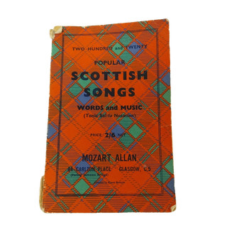 Mozart Allan 220 Popular Scottish Songs Tonic Sol fa Notation Vintage Book
