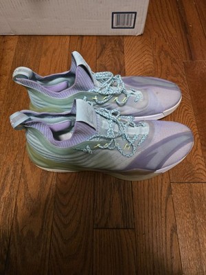 Anta KT10 Klay Thompson Lavender Teal Hoops Shoes