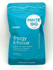 Neuro Mints Energy & Focus Caffeine 90 Pieces Dietary Supplement - EXP:02/2027