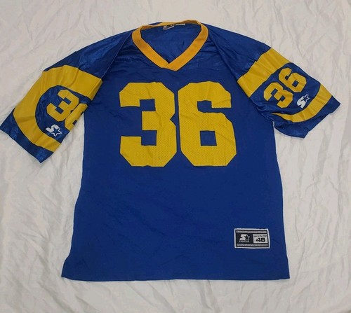 Vintage Jerome Bettis Los Angeles LA Rams Starter Jersey Sz 48 Large st - Picture 1 of 4