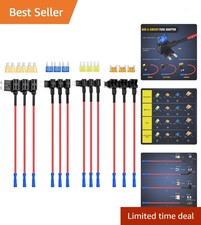 12 Pack 12V Car Add-a-Circuit Fuse Tap Standard Mini Micro2 and Low Profile T...