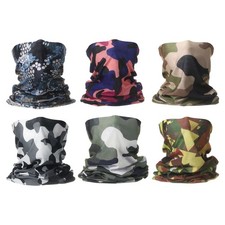 6pcs Cooling Neck Gaiter Sun Protection Face Mask Breathable Head Wrap, Camo G