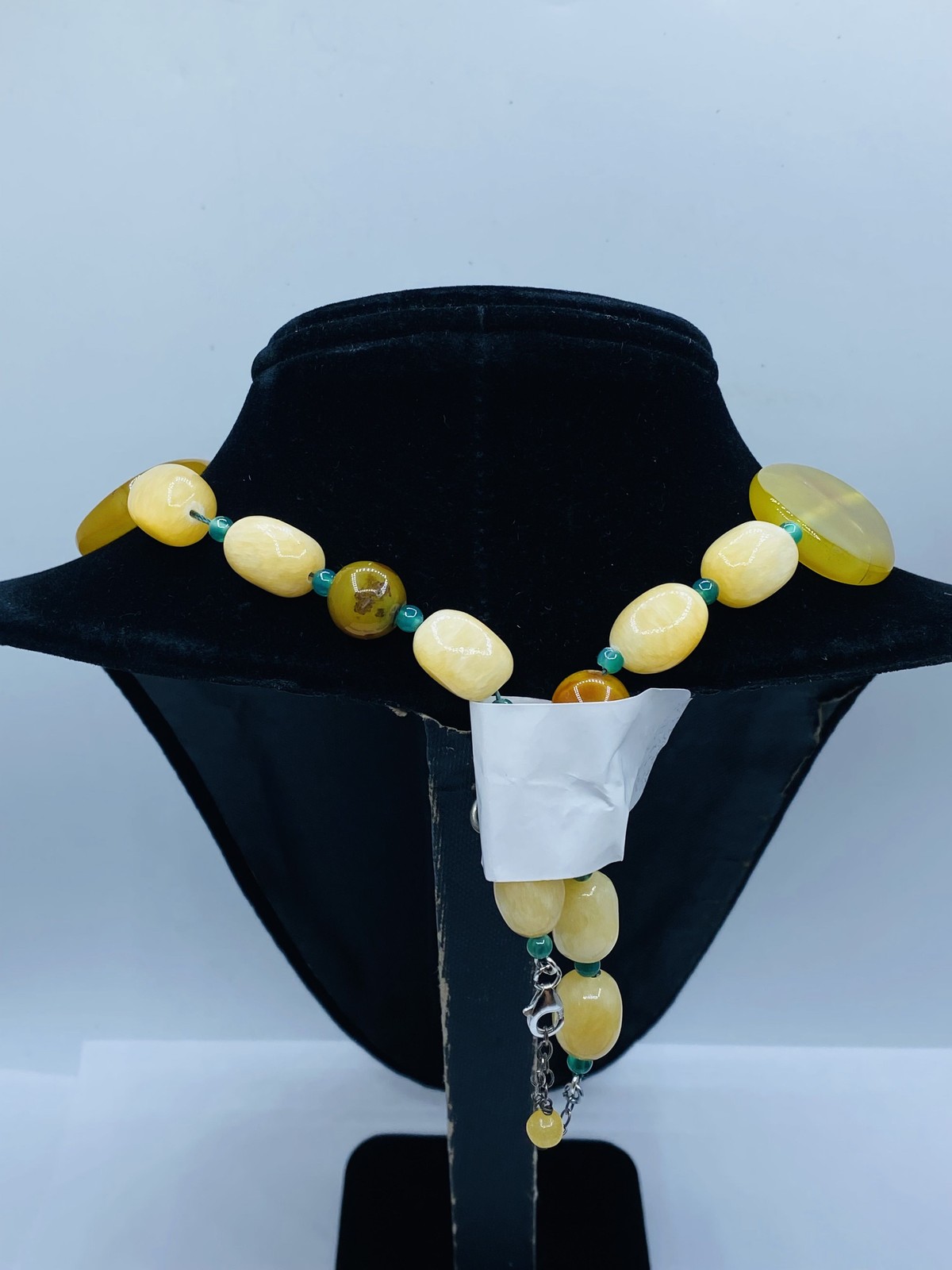 Sterling Silver Multi-Stone Beaded Necklace 169.6g - image 3