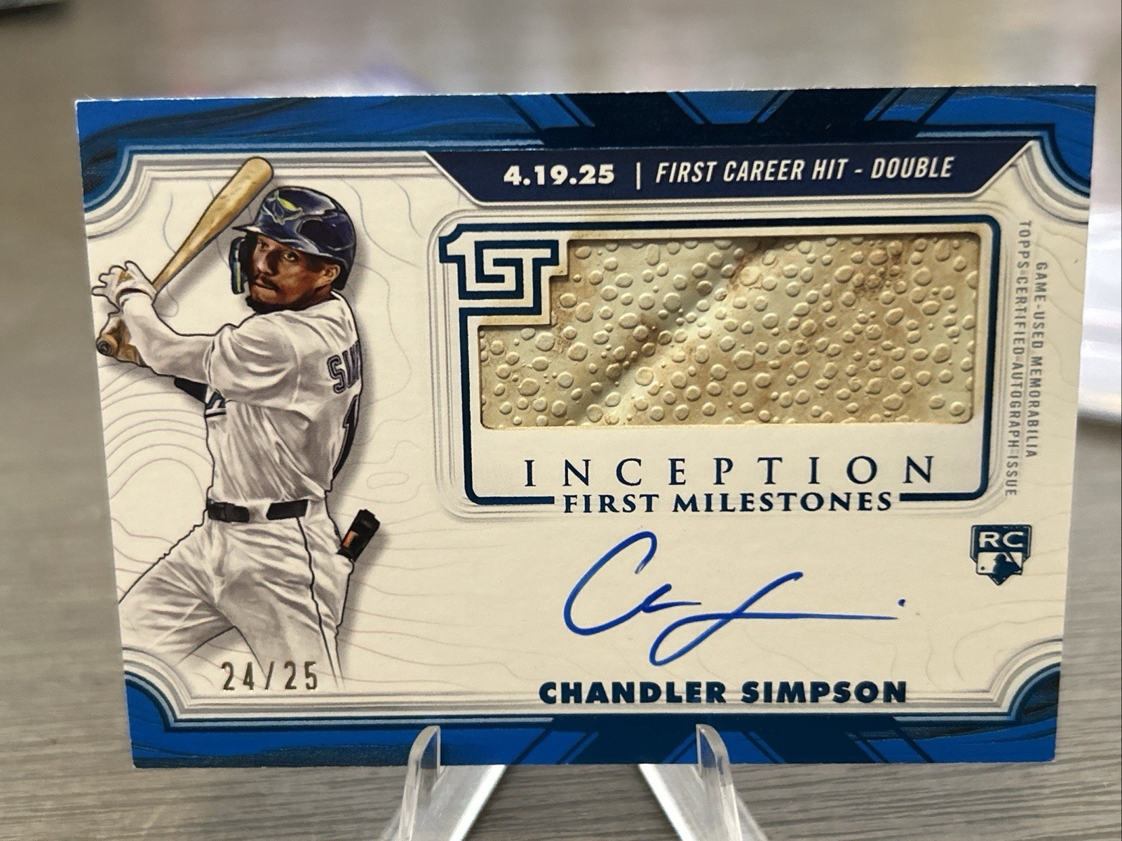 Rookie 2025 Topps Inception #FMAR-CSI Chandler Simpson Milestone Auto Relic /25