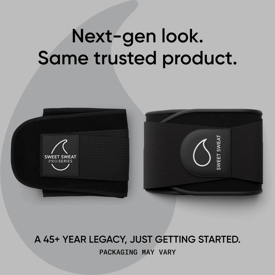 Recortadora de cintura Sweet Sweat Pro - Negra XS / S (36" L x 8,5" W) 3,5 - 4 mm de grosor Foto 2 de 2