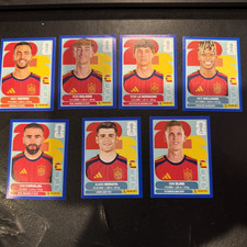 Panini FIFA World Cup SPAIN 7 Blue Border Stickers ESP14-ESP5-ESP3-ESP17-ESP7-19