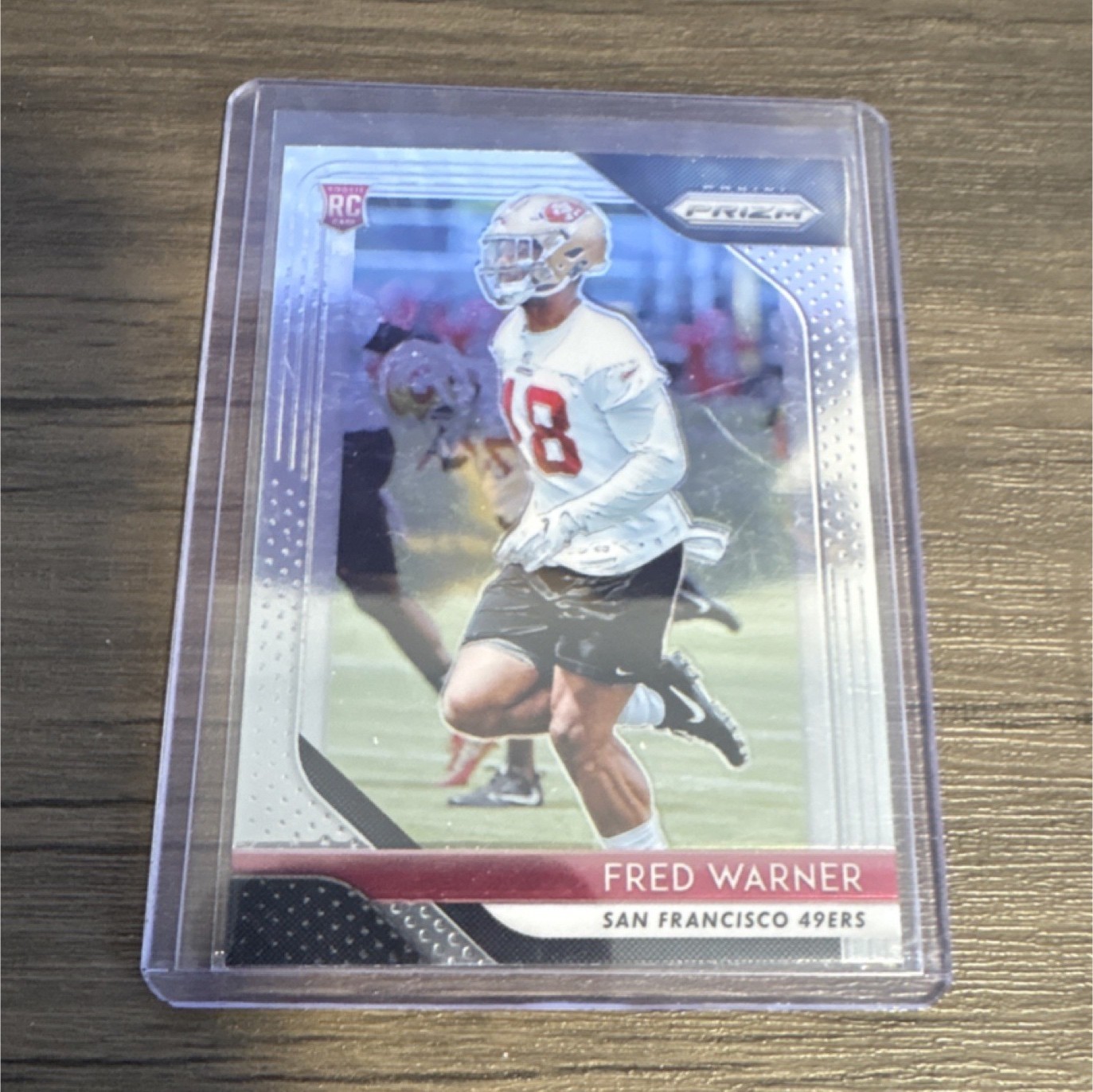 Panini 2018 Prizm Rookie Base Fred Warner 49ers Football Card #257
