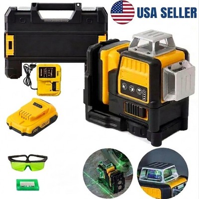 Self Leveling Green Beam Laser 12 Lines in 3x360° Ultimate Precision For DEWALT