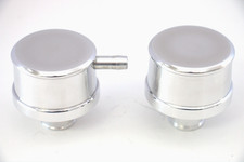 Smooth Polished Billet Aluminum Valve Cover Breather Pcv Kit Sbc 350 Bbc 454