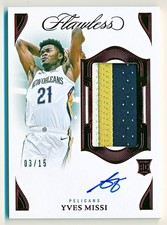 2024-25 Flawless Yves Missi RPA Vertical Ruby Patch Auto Rc #VPA-YMP (03/15)