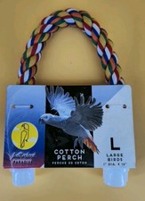 Cotton Bird Rope Perch, Large, 1 Inch Diameter By 16 Inches