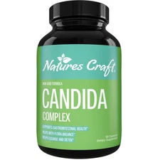 Nature's Craft Candida Complex 60 Capsules - Probiotics, Digestive Enzymes 60ct