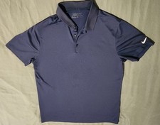 Nike Dri Fit Men's Short Sleeve Blue Golf Polo Size Large
