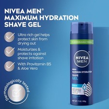 NIVEA MEN Maximum Hydration Shave Gel with Aloe Vera 7 Oz