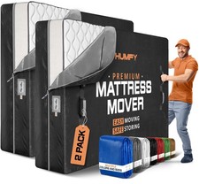 Mattress Bags For Moving With 8 Handles 2-Pack Twin Mattress Moving Bag Tear-Pro