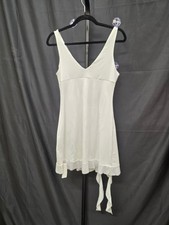 WOMEN'S V‑NECK RUCHED RUFFLE BODYCON SUMMER SLIT DRESS SIZE M