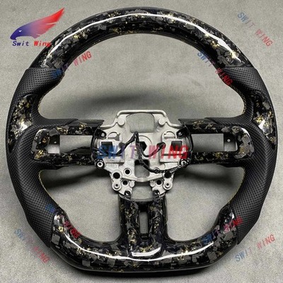 Custom Forged Carbon Fiber Steering Wheel for Ford Mustang Gt Gt350 Gt500 15-23
