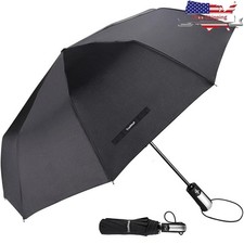 Windproof Automatic Compact Travel Umbrella Large Canopy Ergonomic Handle New