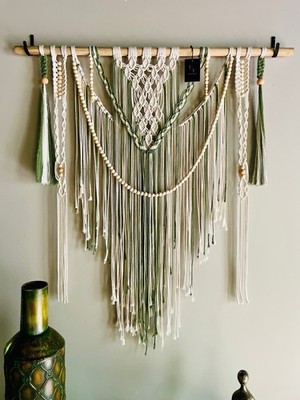 Large Handmade Boho Macrame Wall Hanging. It s One of A Kind! Made In USA New OH