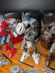 LEGO Bionicle Rahkshi COMPLETE Set Lot of 6 8587&ndash;8592 ALL Manuals Canisters