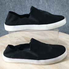 Steve Madden Shoes Womens 10 Fayna Slip On Sneakers Black Fabric Casual FYNA01S1