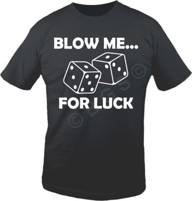 BLOW ME FOR LUCK Funny S/S BIKER T shirt - S-3X DICE GAMBLER CHOPPER