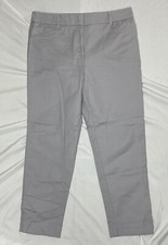 Liz Claiborne Career Pants Emma Classic Ankle Gray Cotton Blend Women's Sz. 8