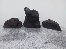 Large Cut Lava Rock Black Stone Planted Aquarium  Decoration Hardscape Aquascape