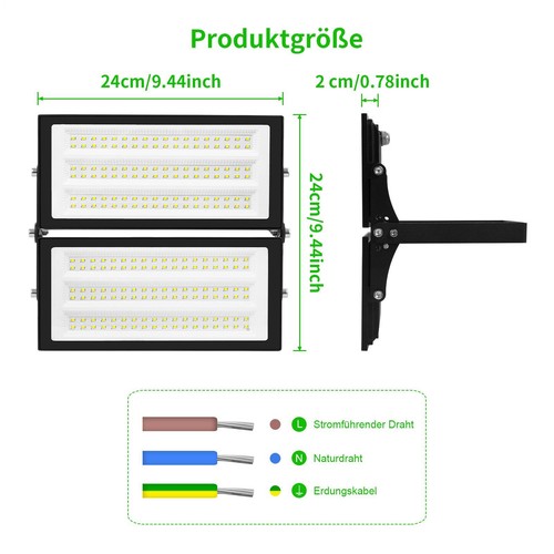5X 200W Modul LED Fluter Scheinwerfer Flutlicht 20000lm Aussenstrahler Straßen - Bild 3 von 12