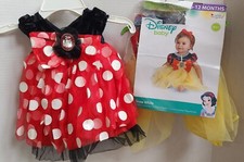 DISNEY BABY Halloween Costume Dress 6-12 Month CHOOSE Minnie Mouse or Snow White