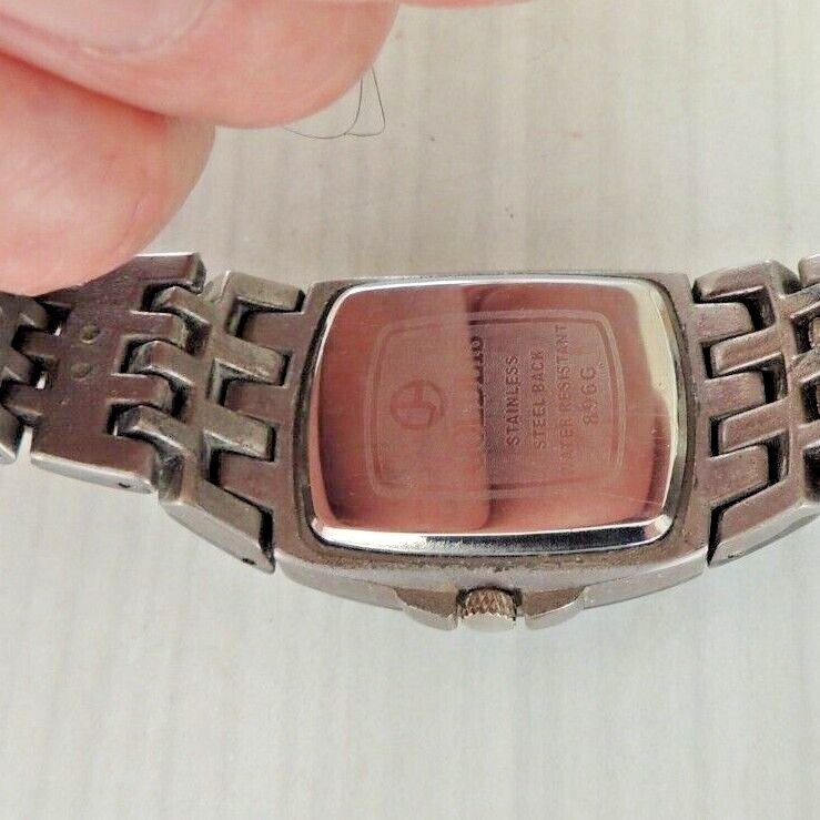 Montre Bracelet GOLDLIS SPORT Quartz - Cadran Noir - Boîtier Argenté - Années 90 - Pile Neuve