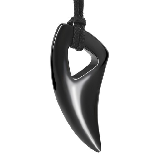 Men's #Titanium Steel Wolf Tooth Pendant Necklace Stainless Steel Horn Pendants - Picture 10 of 15