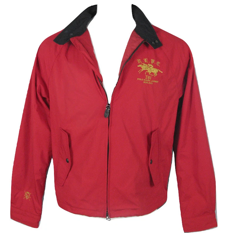 NEW Vintage Polo Ralph Lauren Match Player Jacket Medium Red Gold