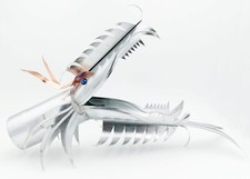 Gargouille dragon en zinc naturel – Fabrication française – Modèle Shenron