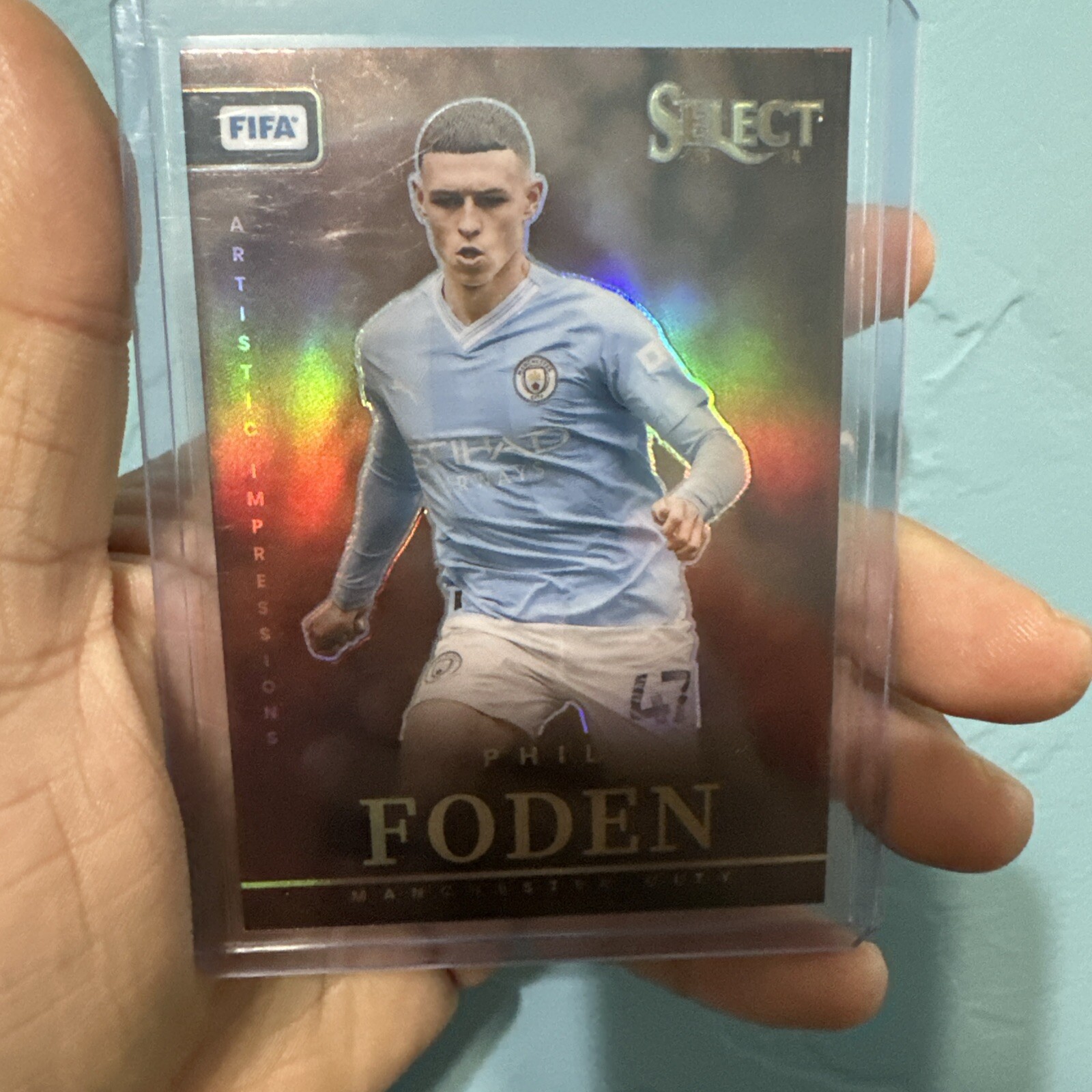 2023-24 Panini Select FIFA Phil Foden #17 Artistic Impressions Case Hit SSP