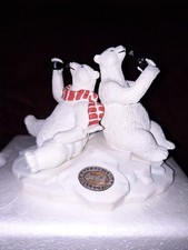 Vintage Heritage Collection Coca-Cola Polar Bear Figurine 1996 2 Friends Soda