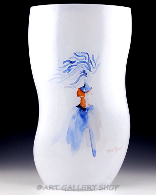 Kosta Boda / Kjell Engman ガラス花瓶 Kosta Boda Art Glass SIGNED KJELL ENGMAN CATWALK 16.5