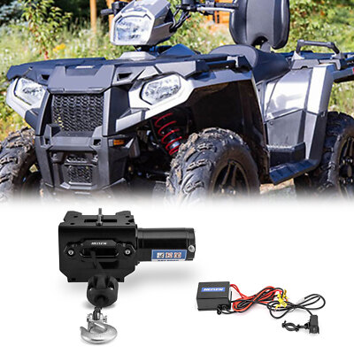Winch and Mount Plate Kit 3000 lbs ATV For Polaris Sportsman 450 2016-2026