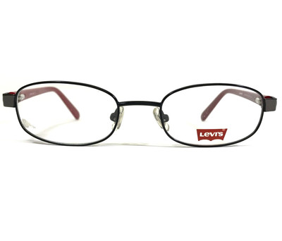 Levi's Kids Eyeglasses Frames LS1504 A002 Black Red Rectangular 46-18-130