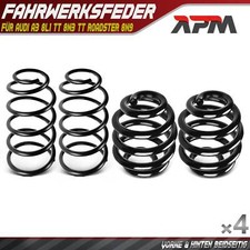 4x Federn Fahrwerksfeder Vorne Hinten für Audi A3 8L1 TT 8N3 TT Roadster 8N9
