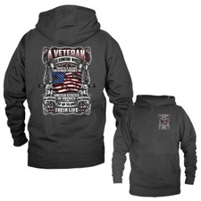 Military Veteran Patriotic US Flag Hoodie