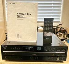Sony CDP-CA9ES 5 Disc CD Changer with Original Remote & Instructions (READ)