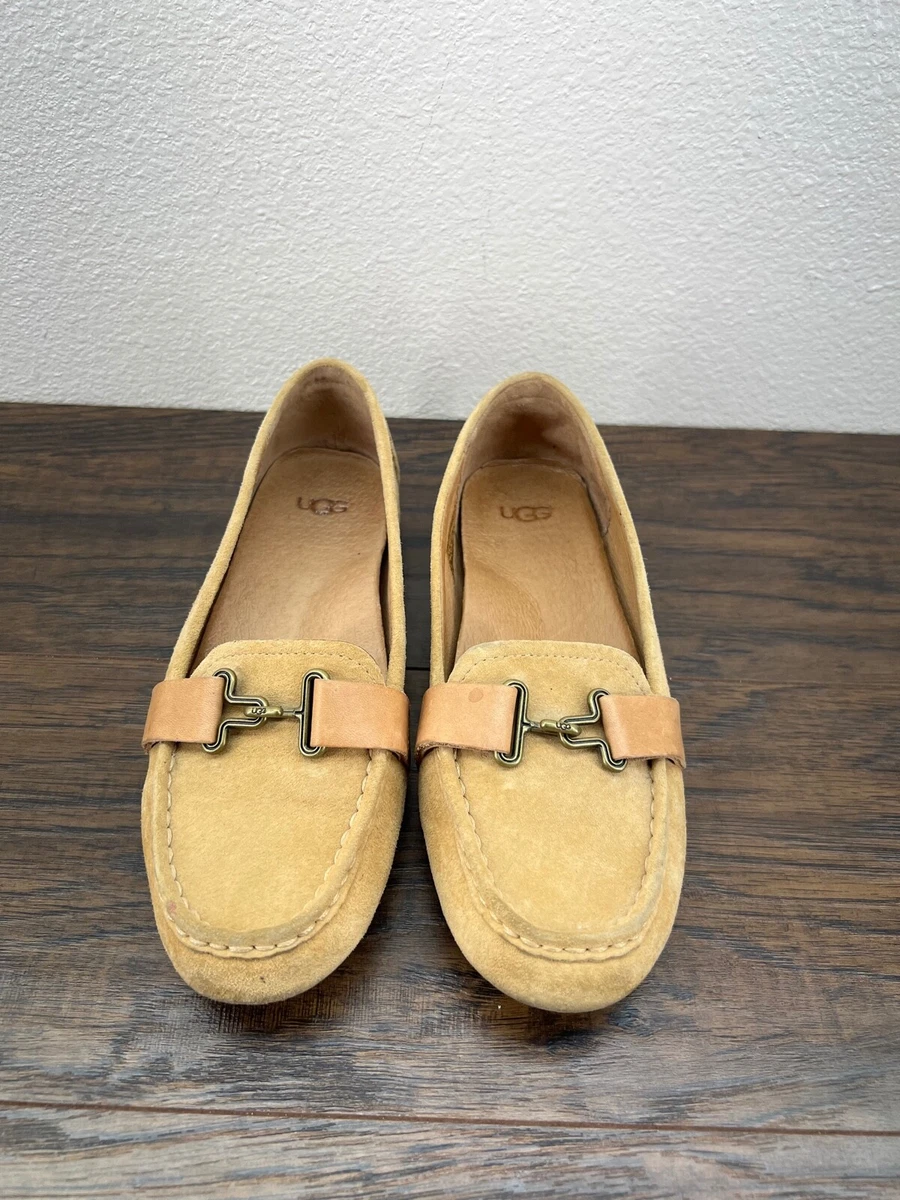 Ugg Australia Aven Hazard Orange Flat Loafers 1010100 Buckle Clasp ...